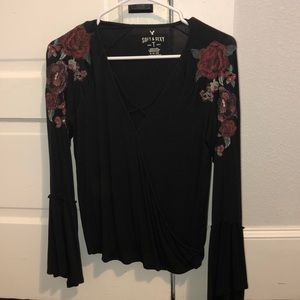 black blouse from american eagle